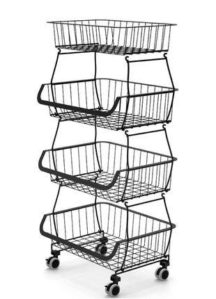 Cncest 5-ти ярусний кошик для зберігання фруктів металева миска для фруктів знімний багатофункціональний