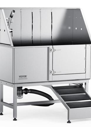 Vevor професійна ванна для догляду за собаками 1270 мм з нержавіючої сталі ванна для домашніх тварин станція