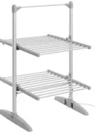 Розкладна електрична сушарка для одягу, 24 нагрівальних елемента, алюміній, 70 x 68 x 109 см