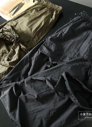 Треккинговые карго брюки на утяжках нейлоновые goretex6 фото