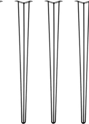 Vevor ніжки для столу ніжки для столу металеві чорні 40 дюймів 101,6 см 4 штуки ніжки для столу шпильки 3