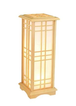 Японська торшерна настільна лампа 220 в із сосни з дерев'яним каркасом і приліжковим абажуром зі штучної