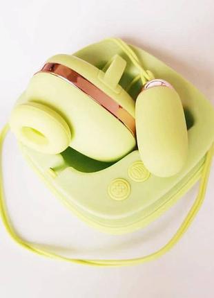 Подвійний вібратор з вібрацією та вакуумною стимуляцією