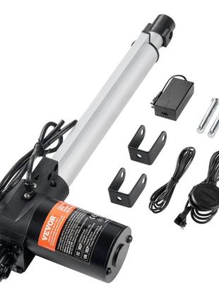 Комплект лінійного приводу vevor 24v 10 дюймів 0,98 & quot; /s 220lbs/1000n із захистом ip44