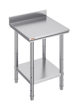 Vevor робочий стіл з нержавіючої сталі 60 см x 60 см з підставкою для приготування їжі, шиття, прання,