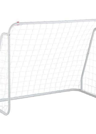 Білі футбольні ворота зі сталевою рамою