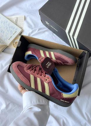 Кроссовки adidas samba × wales bonner nylon fox brown burgundy