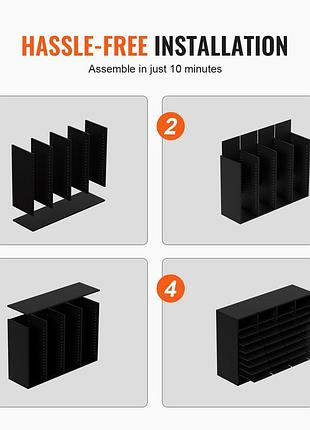 Vevor 997 x 305 x 680 мм лоток для листів настільний органайзер, 2,3-5,6 см,...