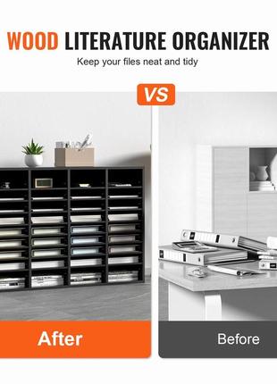 Vevor 997 x 305 x 680 мм лоток для листів настільний органайзер, 2,3-5,6 см,...