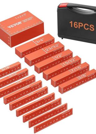 Регулювальні блоки vevor, набір деревообробних висотомірів, 16 шт, прецизійні регулювальні планки