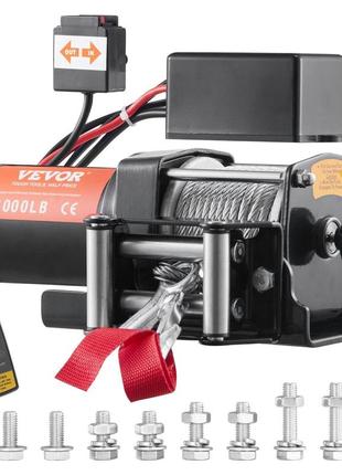 Електрична лебідка vevor 12v 3000lbs/1361kg позашляхова моторна лебідка дротяний трос електрична лебідка