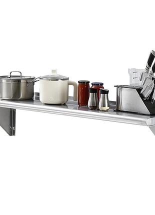 Настінна полиця для спецій vevor 1219 x 305 x 63 мм, підвісна кухонна полиця з опорною рамою, підвісна полиця