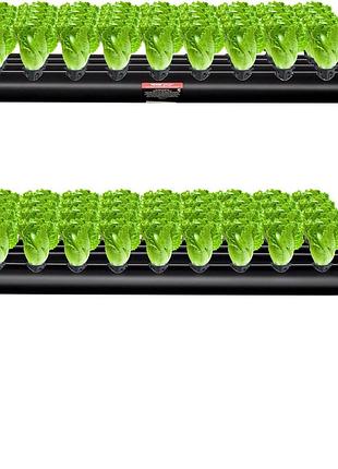Система гідропонного вирощування vevor, 72 місця, 2 шари, темно-сірі пвх труби, набір для гідропонного