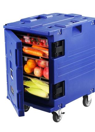 Vevor ізольований контейнер для харчових продуктів, фронтальний навантажувач, кейтеринговий ящик з колесами,