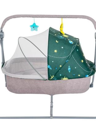 Автоматична дитяча колиска електрична гойдалка bluetooth music rocker зелена