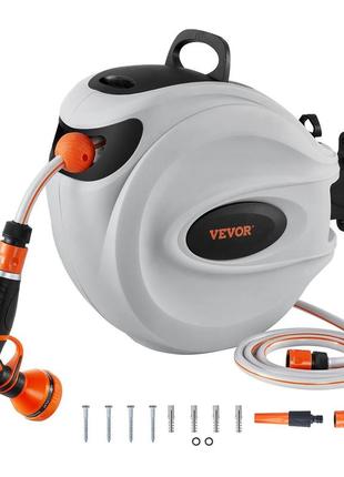 Котушка для шланга vevor котушка для шланга водяна 35мх12мм з настінним кронштейном ручка для перенесення
