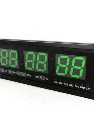 Cncest світлодіодний цифровий настінний годинник 48*19*4 см електронний годинник з дисплеєм температури та