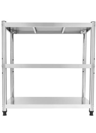 3 полиці з нержавіючої сталі полиця для кухні полиця для зберігання до 50 кг 80x80x40см