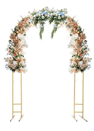 7.2ft металева весільна арка, підставка для арки з повітряною кулею на задньому плані для весілля