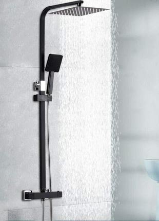 Душова система 25 см з термостатичним змішувачем для душу набір душових насадок для ванної кімнати ручний душ