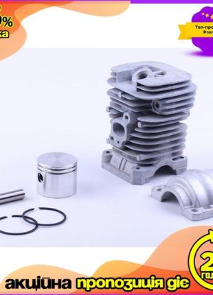 Поршневая группа 41 мм partner для бензопилы - к-т 8 шт. - цилиндр крышка поршень кольца палец стопорные dm-11