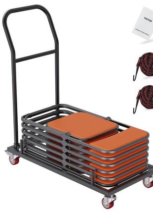 Vevor 12 стільців, розкладний стілець, візок для зберігання, стійка для розкладних стільців, міцна праска