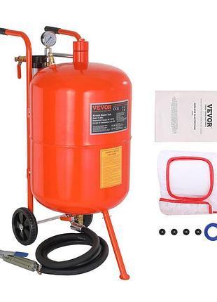 Vevor піскоструминний апарат, 75 л піскоструминний апарат, 60-125 psi мобільний піскоструминний апарат з