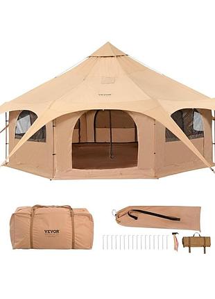 Намет-дзвіночок vevor 5 х 2,8 м юртовий намет tc з бавовняних і міцних залізних жердин з оксфордською тканиною