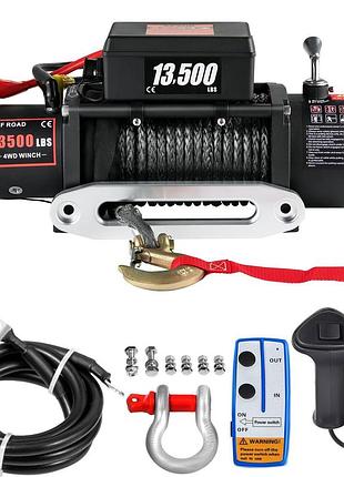Vevor 27 м кабельна електрична лебідка 13500 фунтів, 6123,5 кг електрична лебідка електрична лебідка 4-х