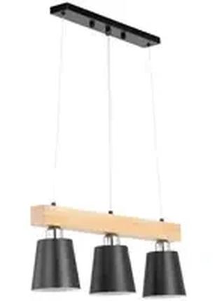 Підвісний світильник - 3 джерела світла - дерев'яна балка