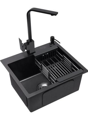 Мийка з краном мийка з нержавіючої сталі раковина одинарна 40x45 см вбудована мийка умивальник