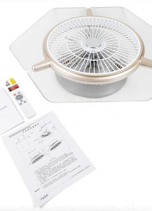 Стельовий світлодіодний прозорий вентилятор 48 вт з підсвічуванням і пультом дистанційного керування