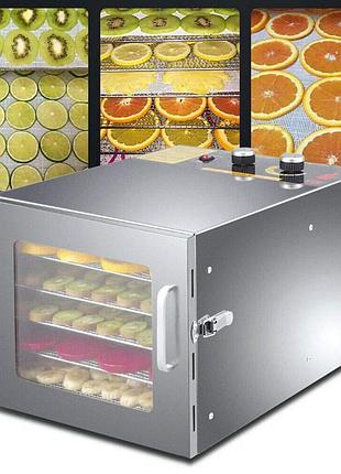 Автоматичний дегідратор 6 полиць дегідратор 0,9 м² сушильна поверхня сушарка для фруктів