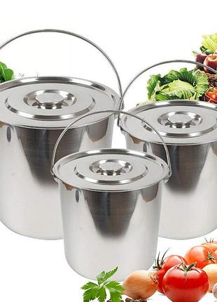 Відро для льоду 6 л з нержавіючої сталі кухонне відро для харчових продуктів з кришкою з нержавіючої сталі 6 л