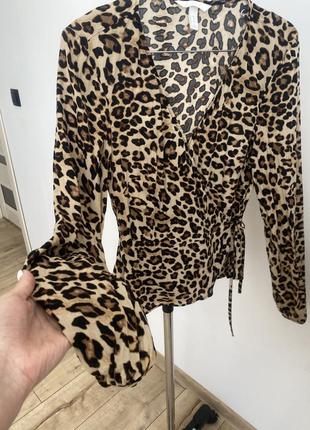 Леопардова блузка2 фото