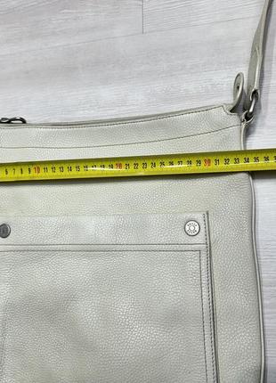 Premium bally кожаная стильная белая большая сумка листонина8 фото