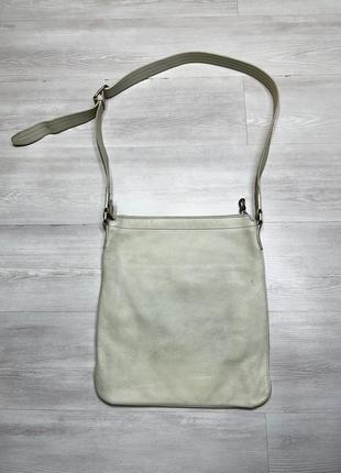 Premium bally кожаная стильная белая большая сумка листонина3 фото