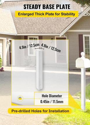 Поштова скринька vevor post 43 - сталь з порошковим покриттям для зовнішнього використання