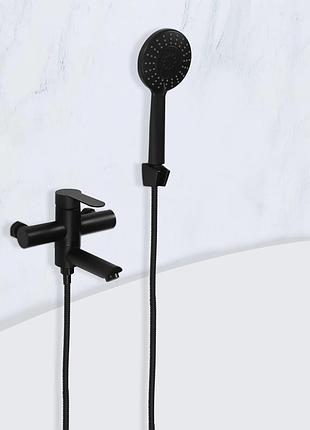 Настінний змішувач для ванни змішувачі для ванни з ручним душем чорний змішувач