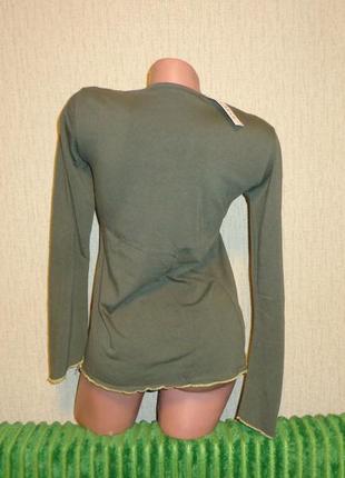 Блуза лонгслив цвета хаки в этно-стиле вышиванка2 фото