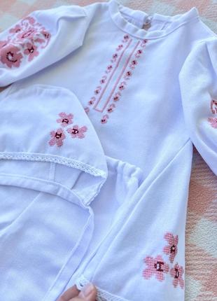 Первая вышиванка рубашка для девочки 4