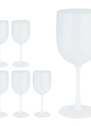 Келихи для вина пластикові набір з 6 штук