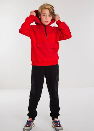 Худі для хлопчика (теплий) sevrie р 140 кофта з капюшоном