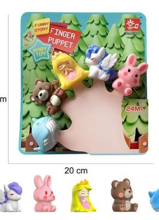 Пальчиковий театр гумові фігурки героїв sq 22001-1 5 фігурок, на листі
