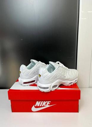 Уцінка, дефект‼️ чоловічі кросівки nike air max tn plus white leather: / найк аір макс тн плюс білі3 фото