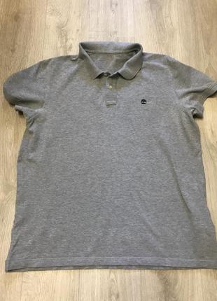 Поло рубашка футболка серая 100% хлопок бренд timberland2 фото