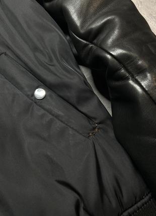 Бомбер the kooples leather nylon jacket10 фото