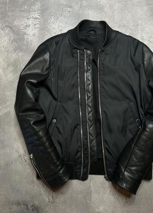 Бомбер the kooples leather nylon jacket3 фото