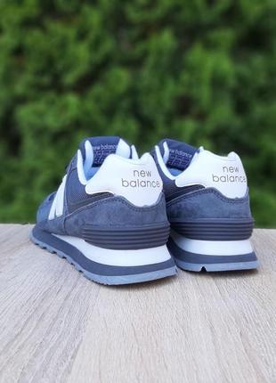 Женские замшевые кроссовки new balance 574 grey white консультатор 5746 фото