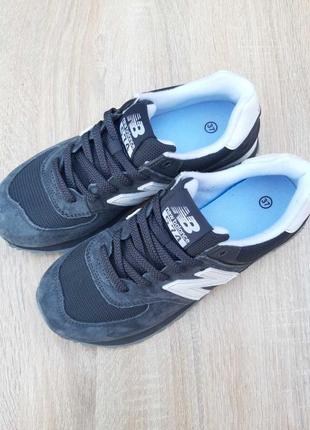 Женские замшевые кроссовки new balance 574 grey white консультатор 5748 фото